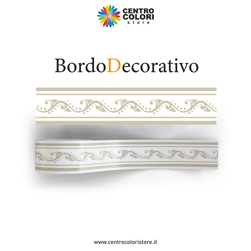 Bordo Decorativo Autoadesivo per Pareti e Soffitto - Beige